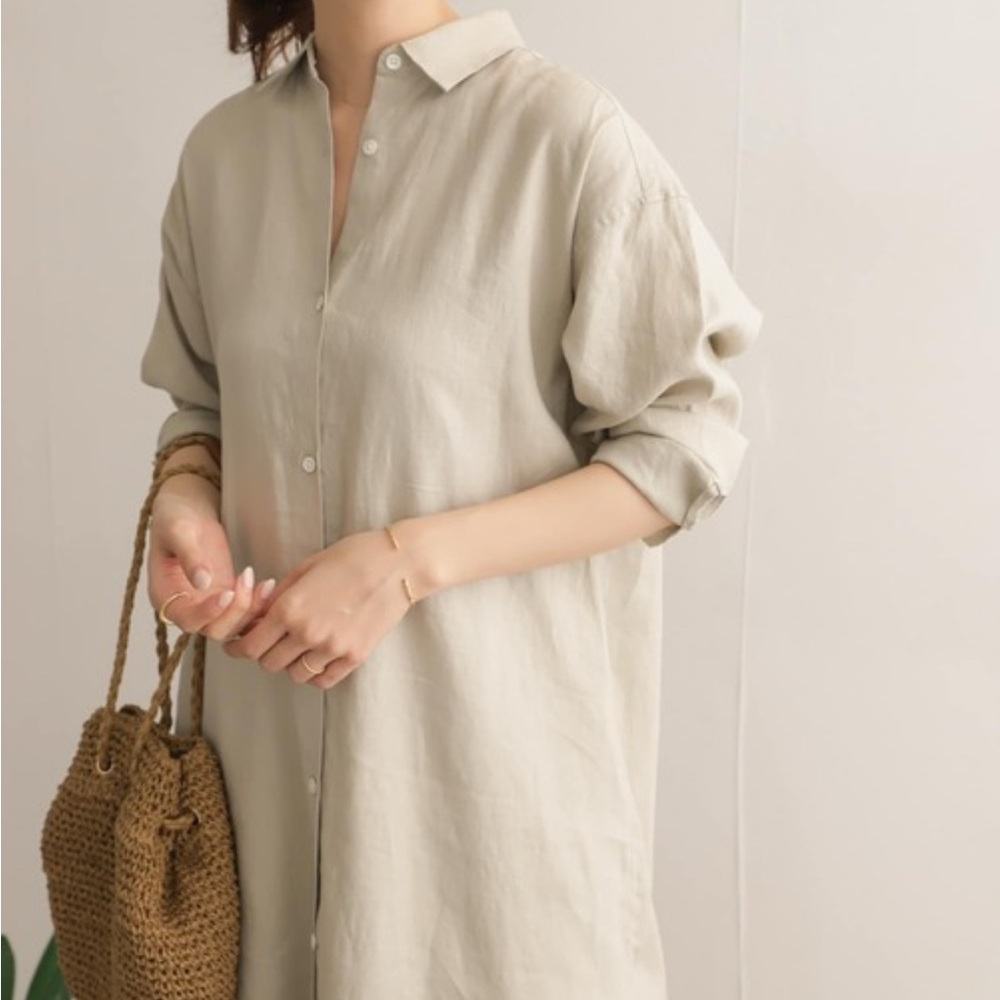 100% Linen Urban Research Doors Dress